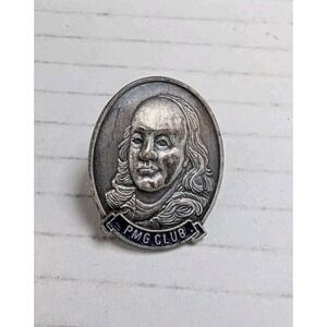 Benjamin Franklin Pin Vintage PMG Club Lapel Face Tie Tack Postmaster General